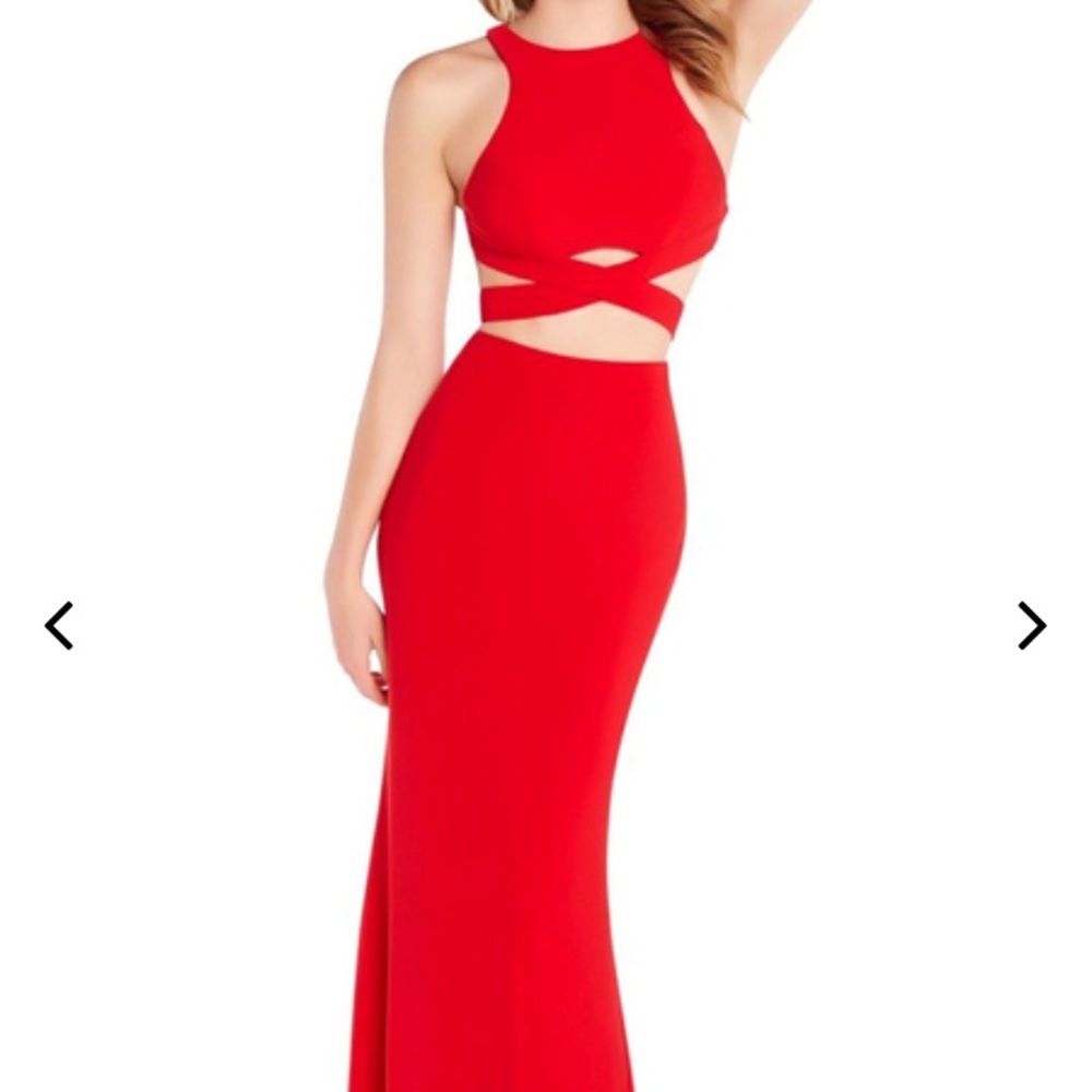 Alyce Paris Red Two-Piece Sheath Gown